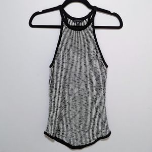 Semi-sheer knit tank top